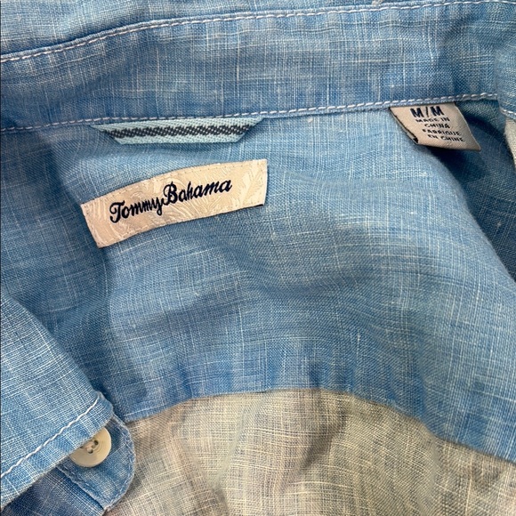 Tommy Bahama Sky Blue Linen Shirt - Picture 2 of 2